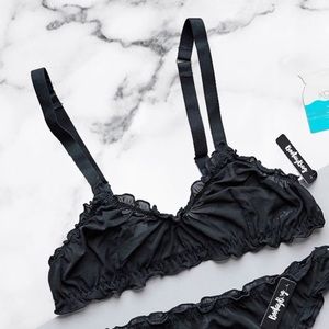 Black sheer bralette